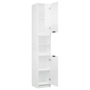 Hochglanz Badschrank Weiß, 188.5cm