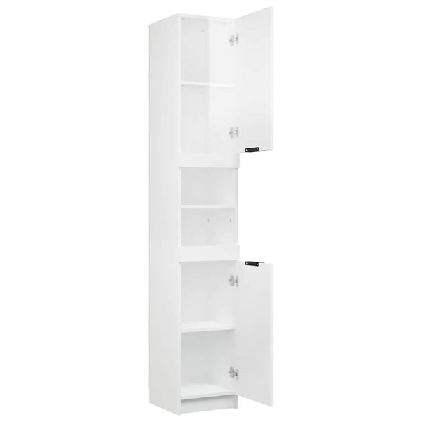 Hochglanz Badschrank Weiß, 188.5cm