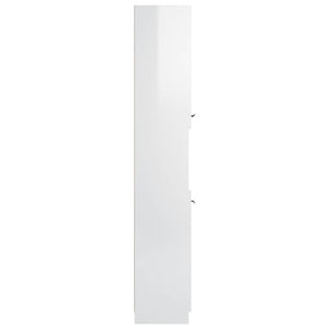 Hochglanz Badschrank Weiß, 188.5cm