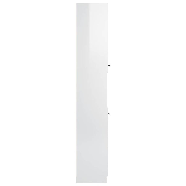 Hochglanz Badschrank Weiß, 188.5cm
