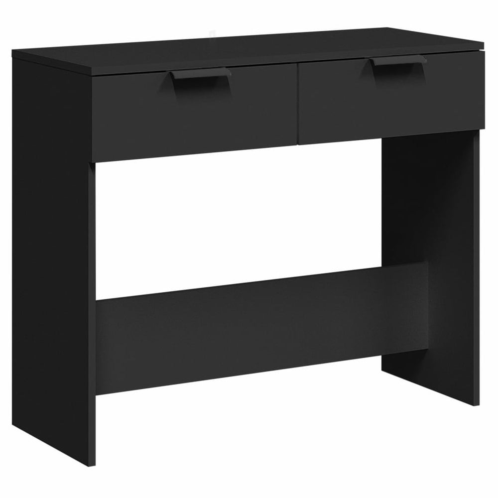 vidaXL Console noire 90x36x75 cm en bois d'ingénierie