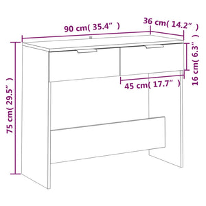 Schwarzer Konsolentisch 90x36x75 cm