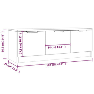 Weißer TV-Schrank 102 cm