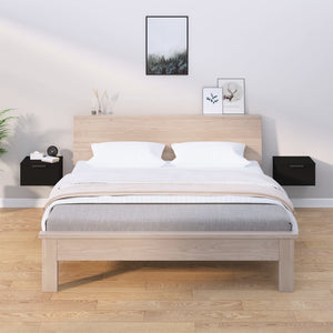 Wand Nachttische Schwarz 34x30x20 cm, 2er-Set