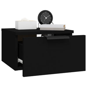 Wand Nachttische Schwarz 34x30x20 cm, 2er-Set