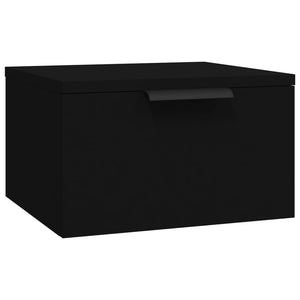 Wand Nachttische Schwarz 34x30x20 cm, 2er-Set
