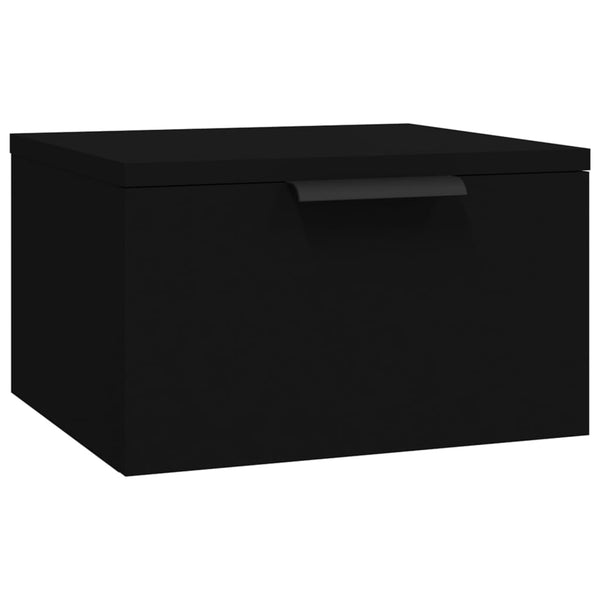 Wand Nachttische Schwarz 34x30x20 cm, 2er-Set