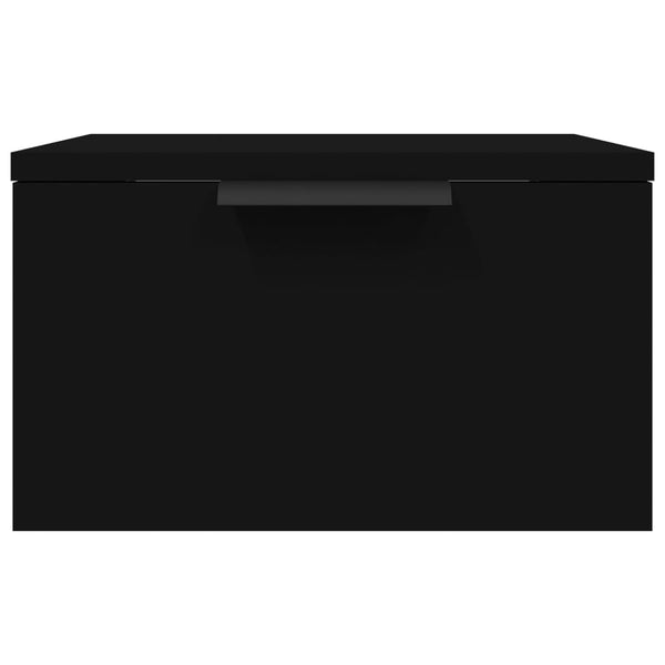 Wand Nachttische Schwarz 34x30x20 cm, 2er-Set