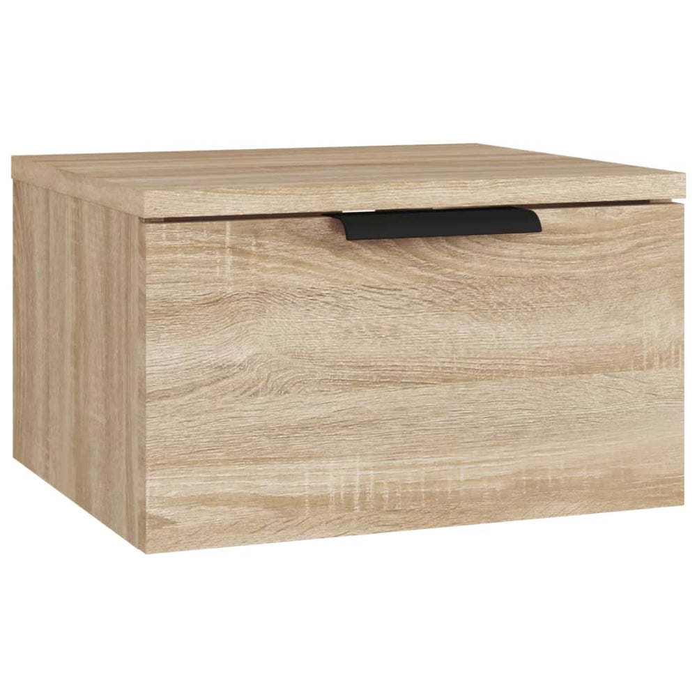 vidaXL Wall-Mounted Nightstand Sonoma Oak 34x30x20 cm