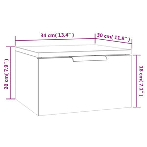 Wand-Nachttisch Sonoma Eiche 34x30x20 cm