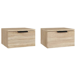 Wand-Nachttische Sonoma-Eiche, 2er-Set