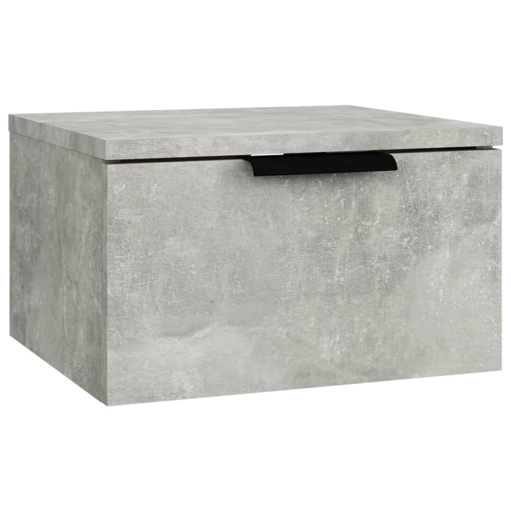 vidaXL Wall-Mounted Nightstand Concrete Grey 34x30x20 cm