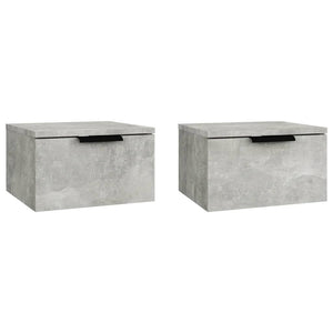 Wand-Nachttische 2er Set Betongrau