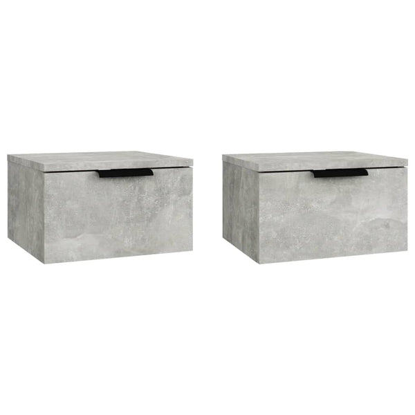 Wand-Nachttische 2er Set Betongrau