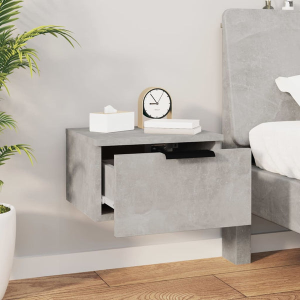 Wand-Nachttische 2er Set Betongrau