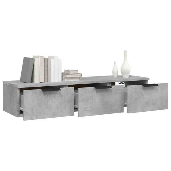 Wandschrank Betongrau 102x30x20 cm