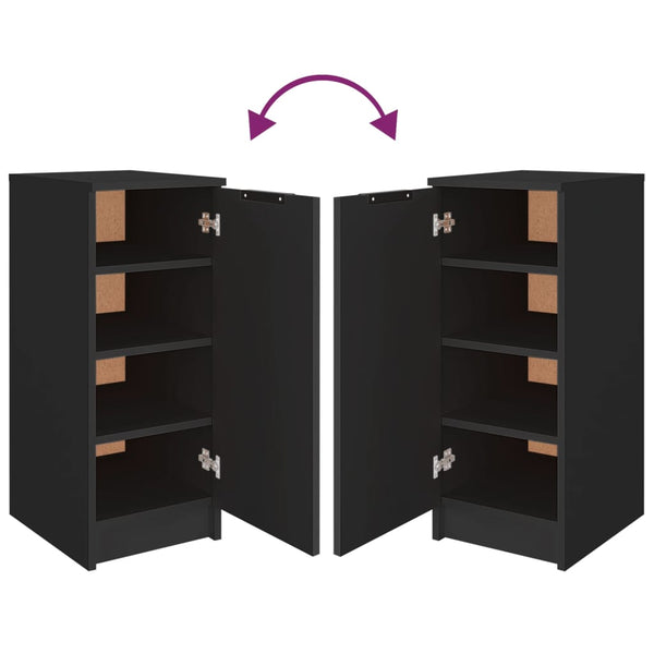 Schuhschrank Schwarz 30x35x70 cm