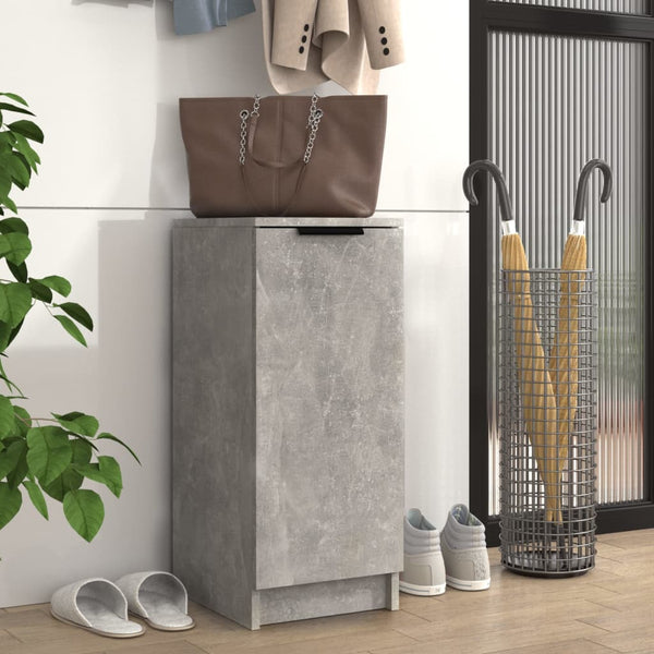 vidaXL Meuble à chaussures gris béton 30x35x70 cm aggloméré