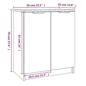Weißer Schuhschrank 59x35x70 cm