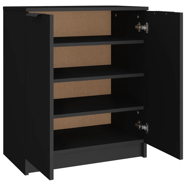 Schuhschrank Schwarz 59x35x70 cm