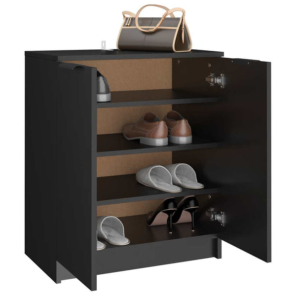 Schuhschrank Schwarz 59x35x70 cm