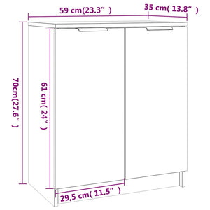 Schuhschrank Schwarz 59x35x70 cm