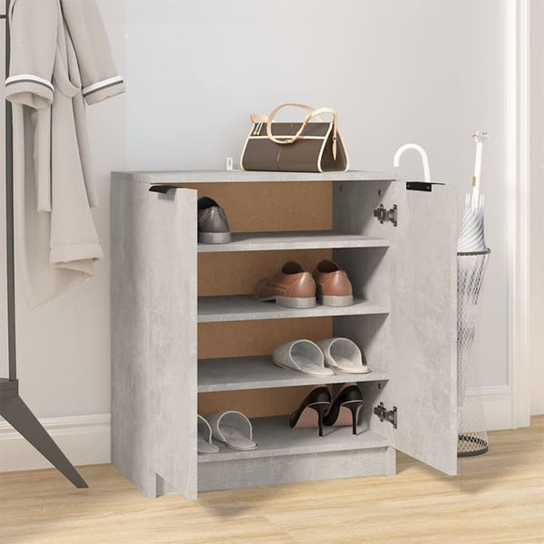 Betongrauer Schuhschrank 59x35x70 cm