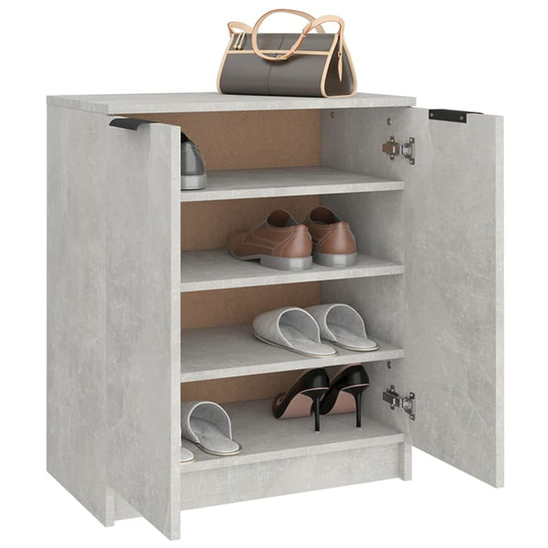 Betongrauer Schuhschrank 59x35x70 cm