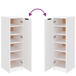 Weißer Schuhschrank 30x35x100 cm