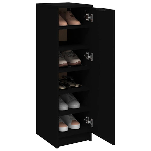 Schuhschrank Schwarz Holzwerkstoff 30x35x100 cm