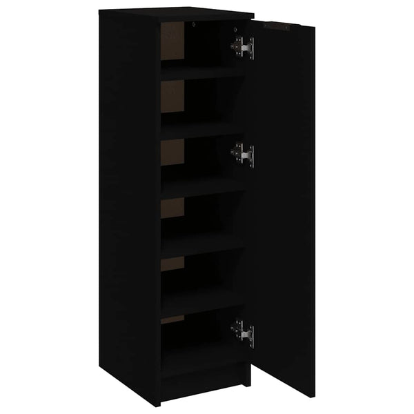 Schuhschrank Schwarz Holzwerkstoff 30x35x100 cm