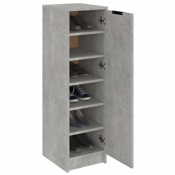 vidaXL Meuble à chaussures gris béton 30x35x100 cm bois d'ingénierie
