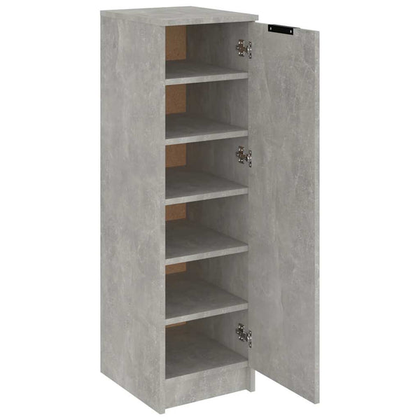 vidaXL Meuble à chaussures gris béton 30x35x100 cm bois d'ingénierie
