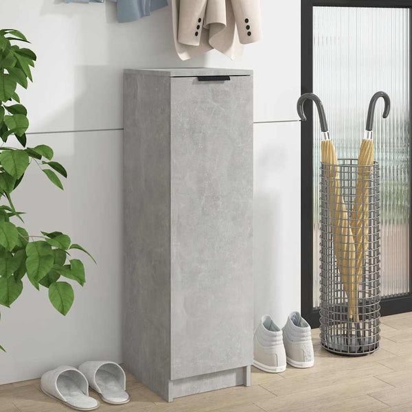 vidaXL Meuble à chaussures gris béton 30x35x100 cm bois d'ingénierie
