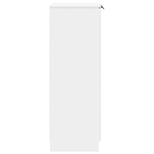 Weißer Schuhschrank aus Holzwerkstoff, 59 cm