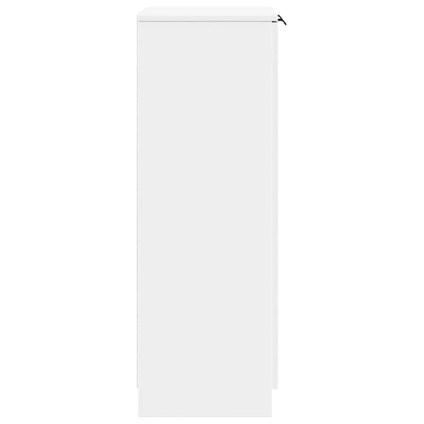 Weißer Schuhschrank aus Holzwerkstoff, 59 cm