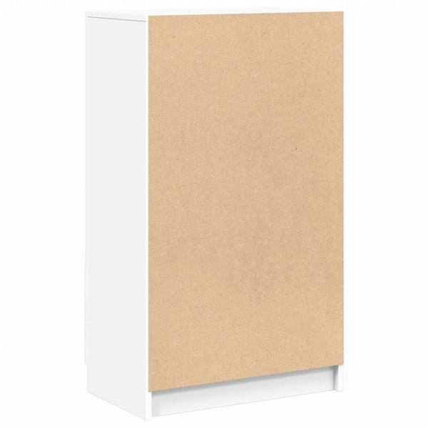 Weißer Schuhschrank aus Holzwerkstoff, 59 cm