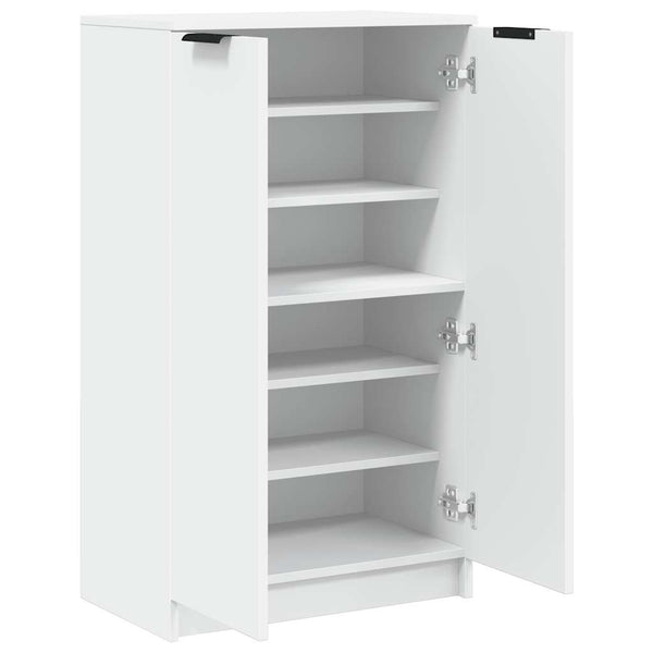 Weißer Schuhschrank aus Holzwerkstoff, 59 cm