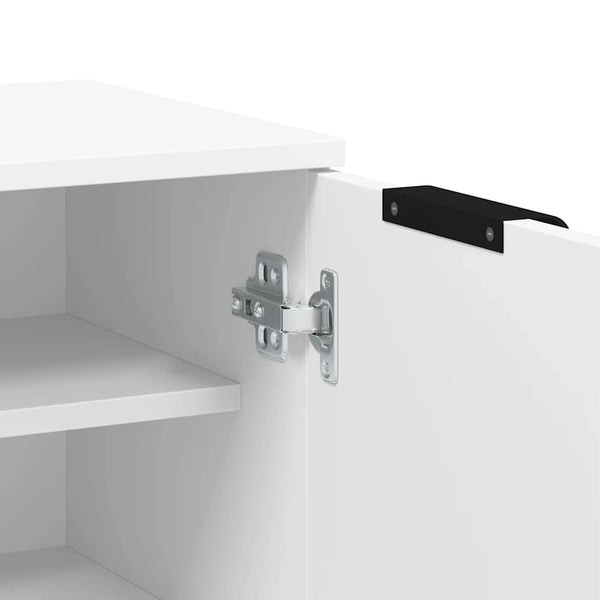 Weißer Schuhschrank aus Holzwerkstoff, 59 cm