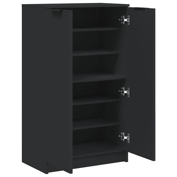 Schuhschrank Schwarz 59x35x100 cm