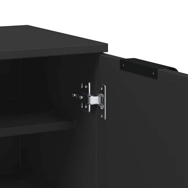 Schuhschrank Schwarz 59x35x100 cm