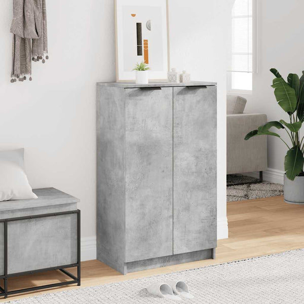 Schuhschrank Betongrau Holz