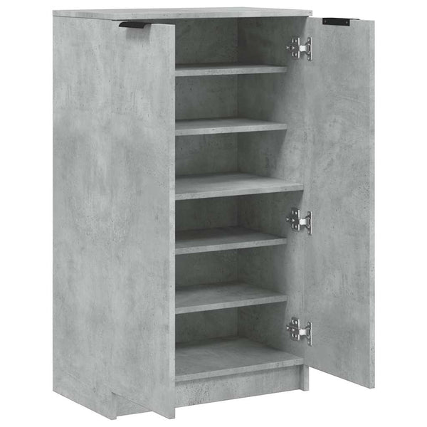 Schuhschrank Betongrau Holz