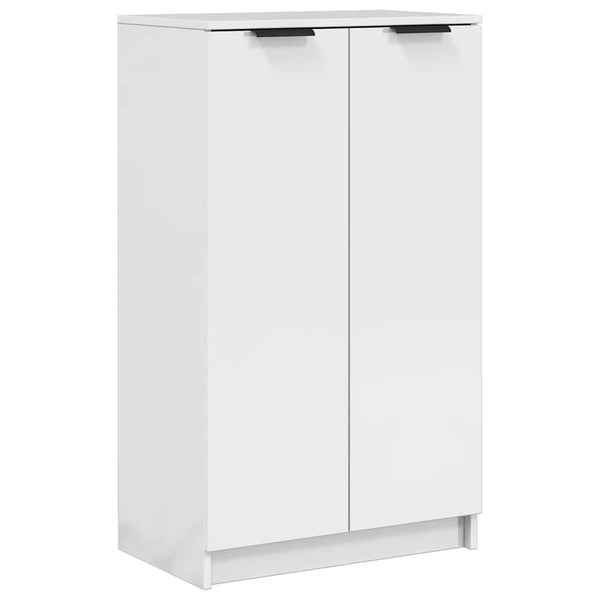 vidaXL Meuble à chaussures blanc brillant 59x35x100,5 cm, bois d'ingénierie
