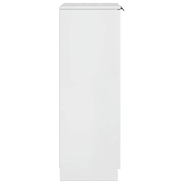 vidaXL Meuble à chaussures blanc brillant 59x35x100,5 cm, bois d'ingénierie