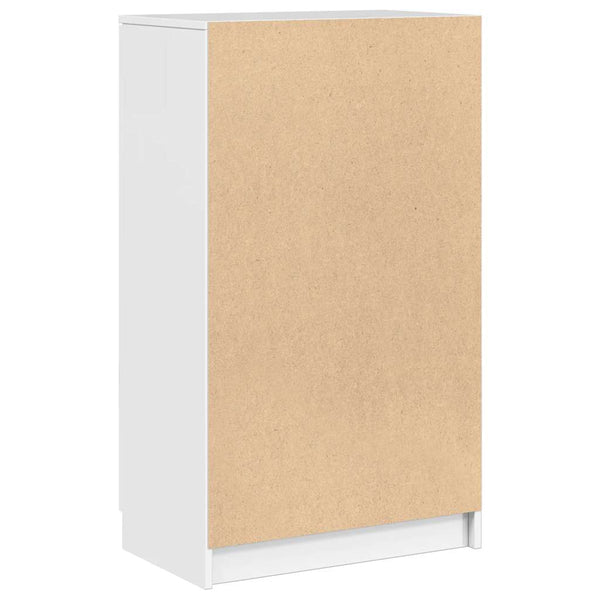 vidaXL Meuble à chaussures blanc brillant 59x35x100,5 cm, bois d'ingénierie