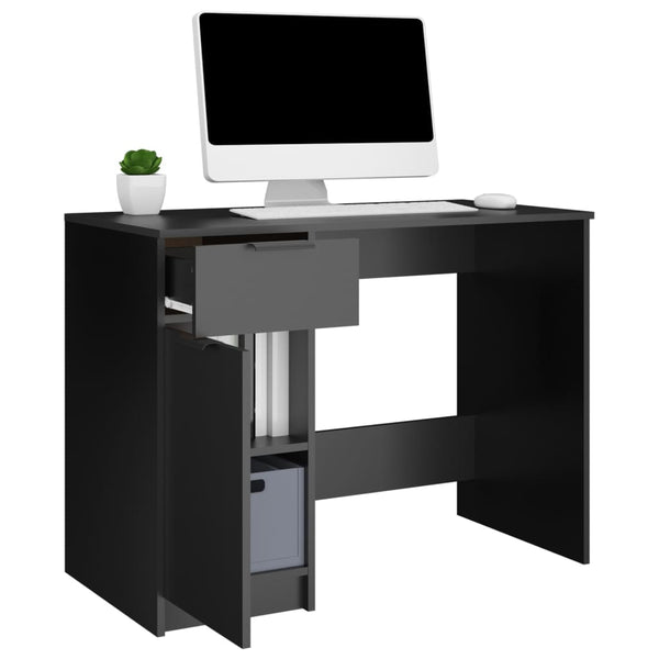 Schwarzer Schreibtisch 100x50 cm