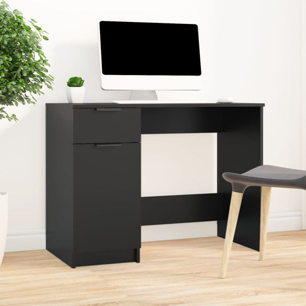 Schwarzer Schreibtisch 100x50 cm