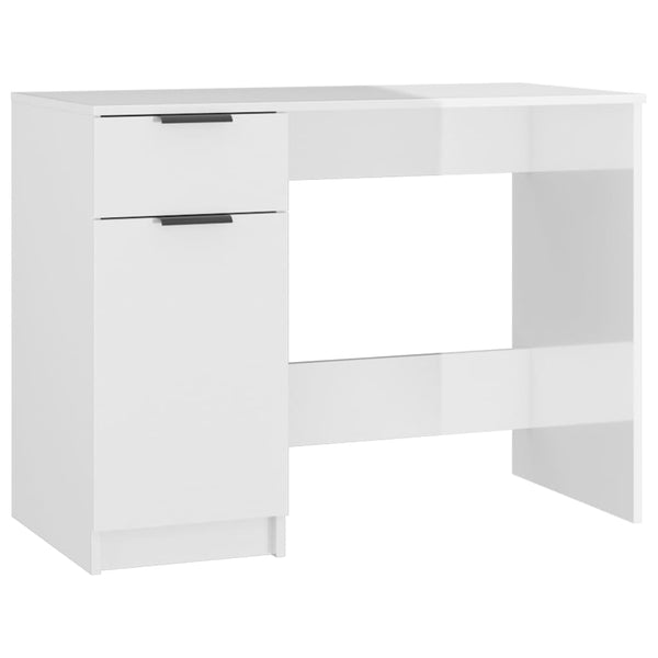 Hochglanz Schreibtisch Weiß 100x50 cm