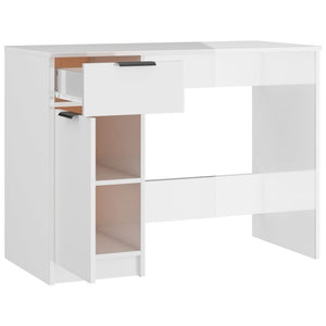 Hochglanz Schreibtisch Weiß 100x50 cm